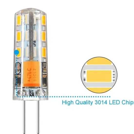 I-SFG G4 LED Bulb 2W DC AC12V No Flicker Warm White Non-Dimmable 27000K 3014SMD Corn LED Bulb