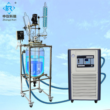 Lab 50L Jacketed Glass Reactor with Ce Certification