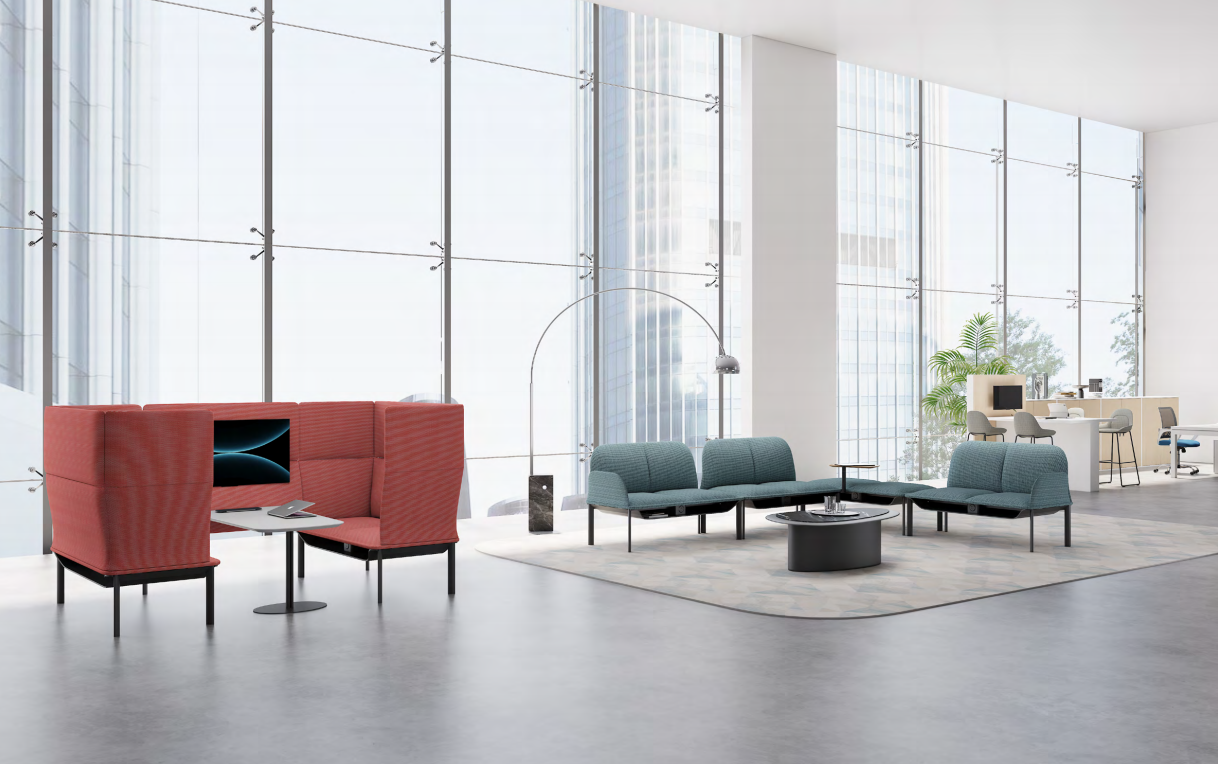 How the Kiss series furniture creates a warm office waiting area