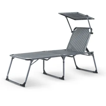 Adjustable Aluminum Beach Lounge with Canopy