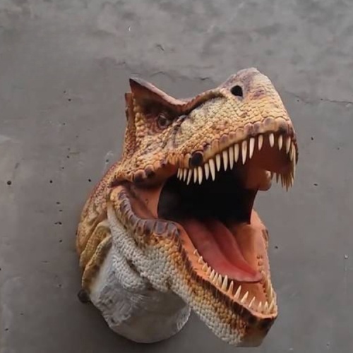 Realistic Dinosaur Head for Restaurant Decoration