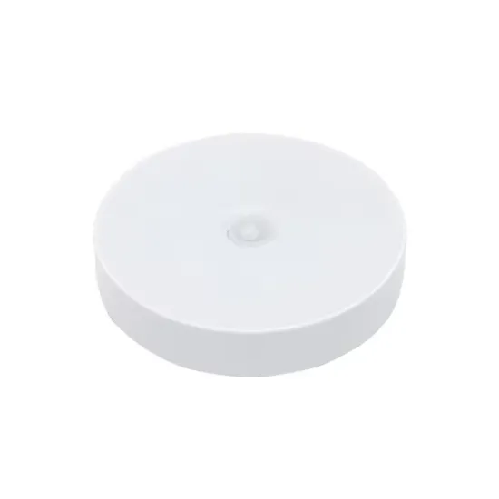 Smart, Rechargeable Round LED Night Light with Magnetic Base for Bedroom, Wall, and Stairs