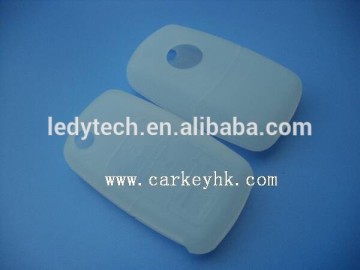 wholesale silicone car key case shell rubber for VW 3 button in white