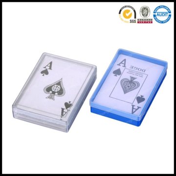 custom high quality printing plastic poker playing cards in custom plastic box