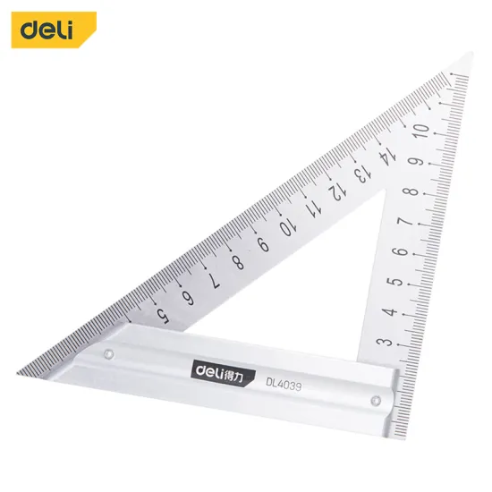 Deli Tools DL4039 muliti-functional Measuring Tools Stainless Steel Triangle Ruler