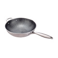 11inch tri-ply wok pan non-stick deep frying pan