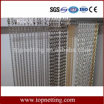 Decorative Colorful Metal Beaded Ball Chain Curtains for Door