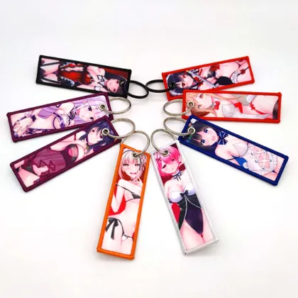 Embroidery Japan Anime Wallet Accessories Key Chain