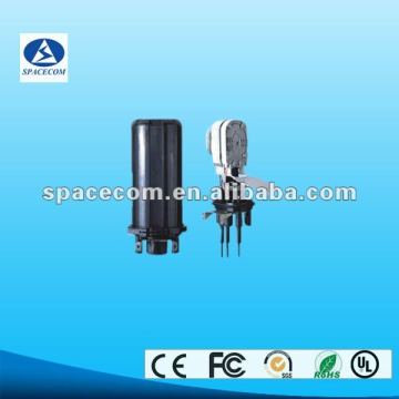 Fiber optic splice joint closure with 1 inlets and 6 outlets