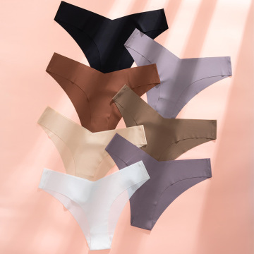 Customized Women's Plus Size Ice Silk Seamless Panties in Ultralight Microfiber