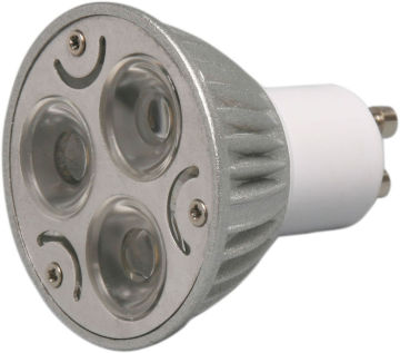 New Style 3x2w Dimmable Gu10 Cool White Led Spotlight With 60 Degree Beam Angle Base Mr16