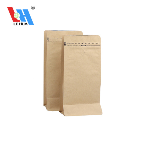 Eight Side Sealing Kraft Paper Zipper Coffee Bags