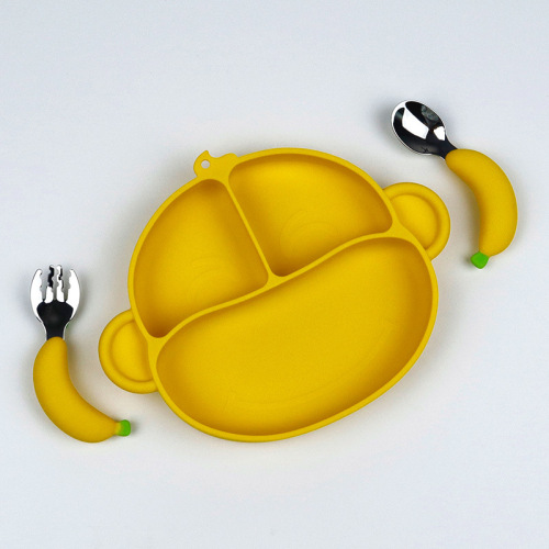 Mignon fourche et cuillère à banane en silicone