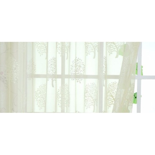 Household Money Tree Plant Pattern Curtain