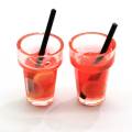 Cool Clear 3D Resin Fruit Slices Kawaii Drink Cup Abbellimento Perline Craft Slime Filler Decorazione Puntelli per foto