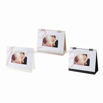 Desktop Calendars with Photo Frame, Made of PP + PS Materials