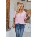 woman t shirt Casual Short Sleeve Button