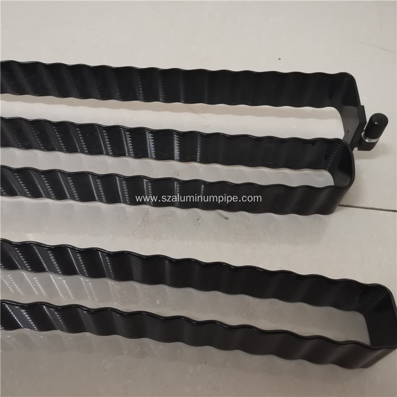 Black powder aluminum snake tube for battery cooling