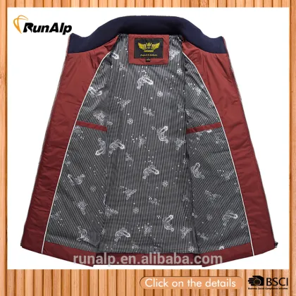 Men 100%polyester down jacket