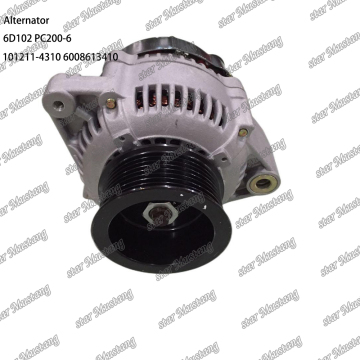 6D102 PC200-6 Alternator 24V 35A 101211-4310 6008613410 - Komatsu Engine Part
