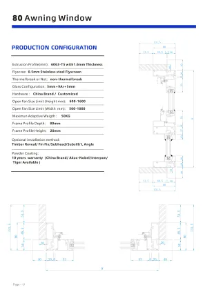 Custom Aluminum Awning Window - Slim Frame & Soundproof