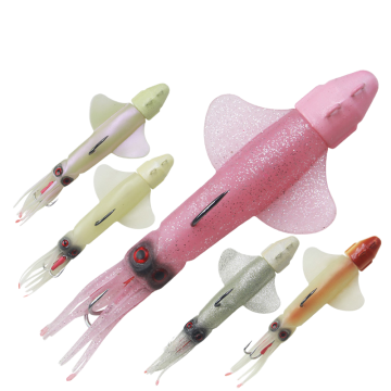 Zachte plastic inktvis Lood Vissen Lure voor forel trollen en jiggen