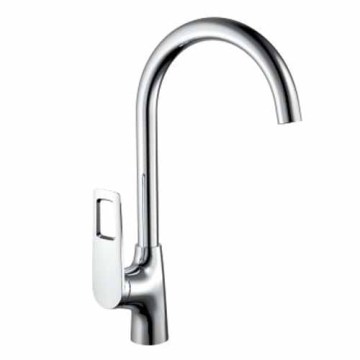 Chrome brass long spout wall mounted kitchen mixer