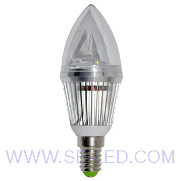 Warm White E27 E12 E14 Clear Led Candle Bulb