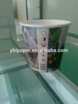 Flower Printing Disposable Paper Cups for Plant