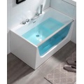 Vasca da bagno freestanding in acrilico con sedile con vetro