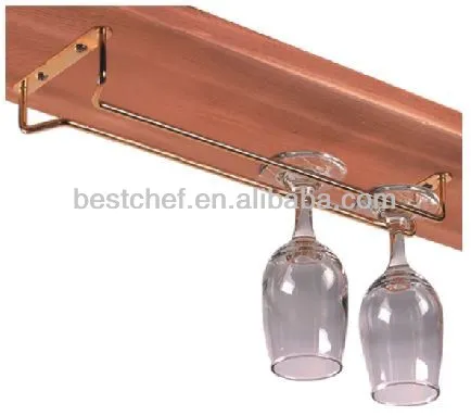 Glass wall rack Golden plated