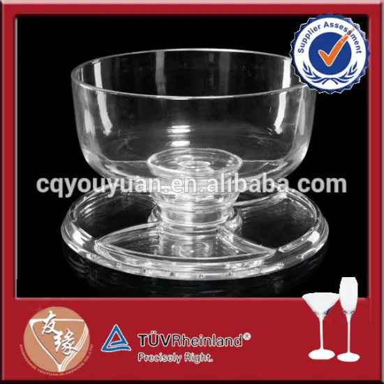 Special design domed glass cake stand for hotel