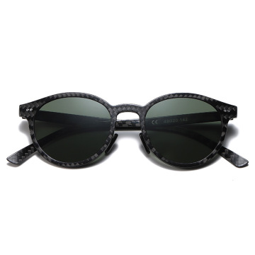 Round Shape Carbon Fiber Shades Sunglasses