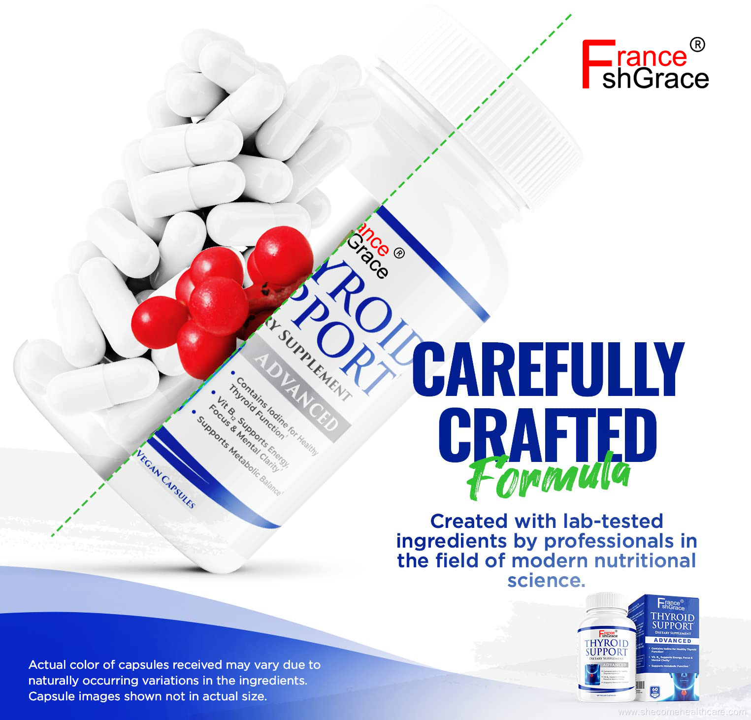 Thyroid Support Supplement with Iodine B12 Zinc Selenium