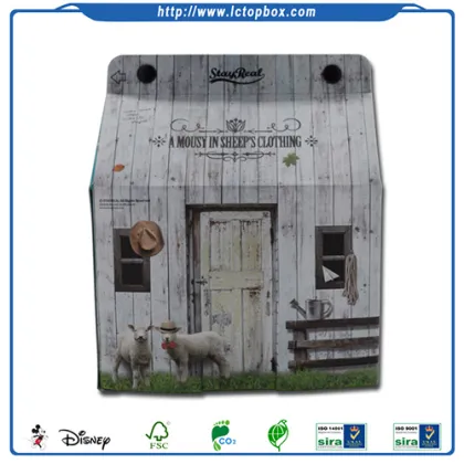 Fun retro mansion shape toy box