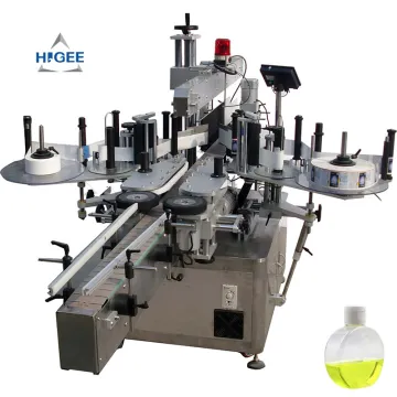 Higee Automatic Double Side Sticker Labeling Machine for Plastic Bottles (Flat, Oval, Square)