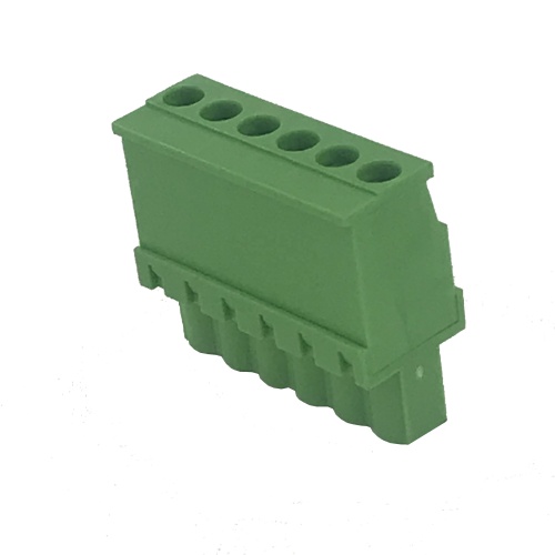 Vertical straight angle female pluggable terminal block