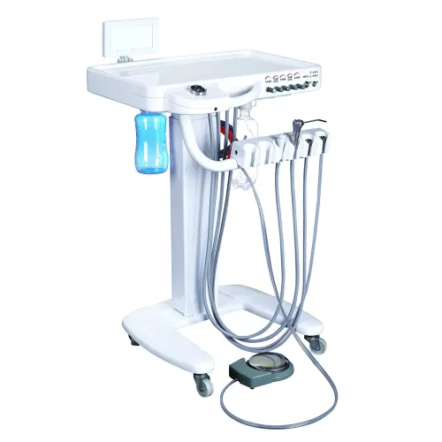Portable Unit Dental Treatment Mobile Cart Trolley with Film Viewer