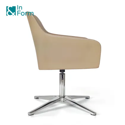 PU Leather Swivel Lifting Armchair for VIP Guests and Business Offices