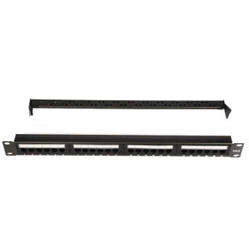 24 Port 1U 19 Inch RJ45 Blank Patch Panel for Cat5E/Cat6 Keystone Ethernet Cable