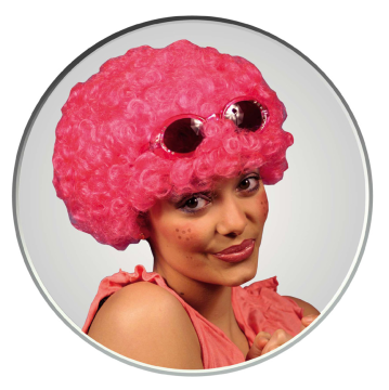 Unisex Pink Fluffy Afro Wig for Cosplay and Parties