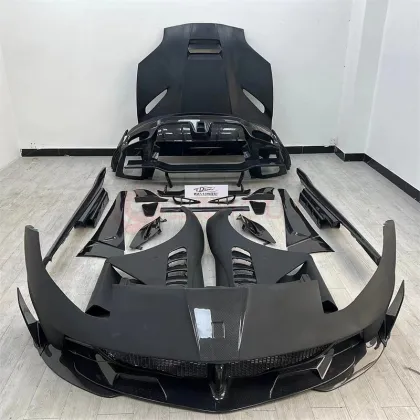 Half Carbon Fiber Body Kit for Ferrari 812 - M Style Front Bumper, Spoiler, Rear Bumper, Side Skirt
