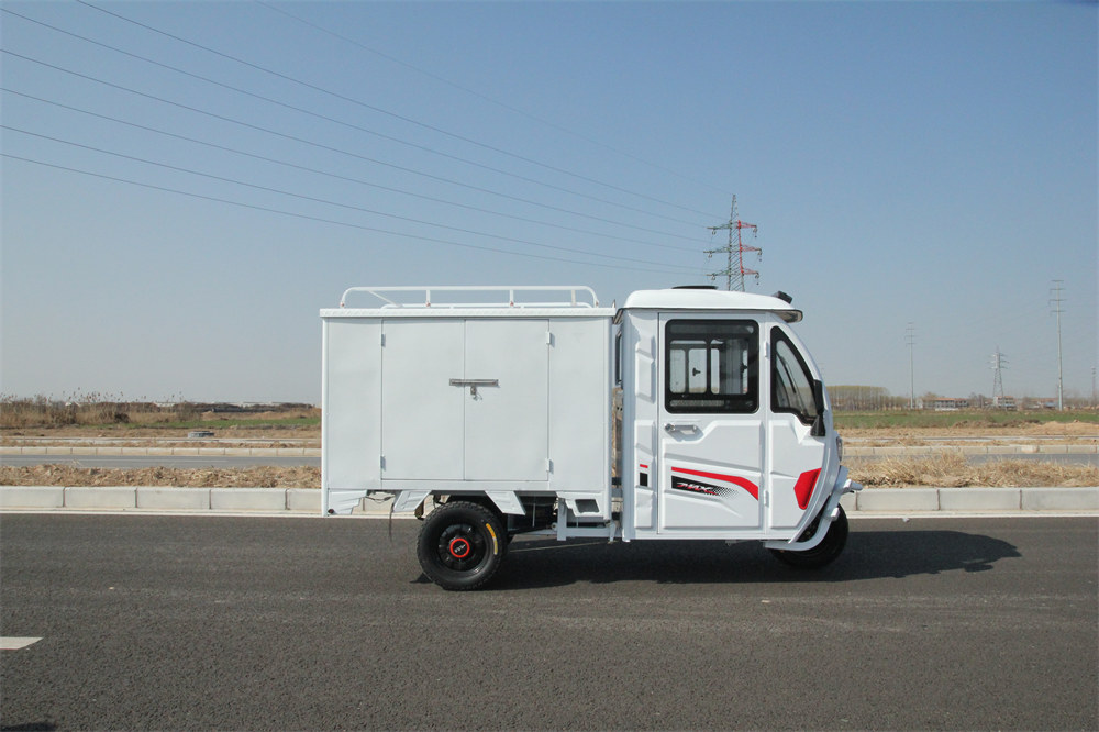 Large battery tricycle for hauling goods