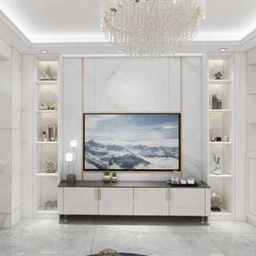 Foshan Custom Luxury Wood TV Stand for Living Room & Hotel Villa