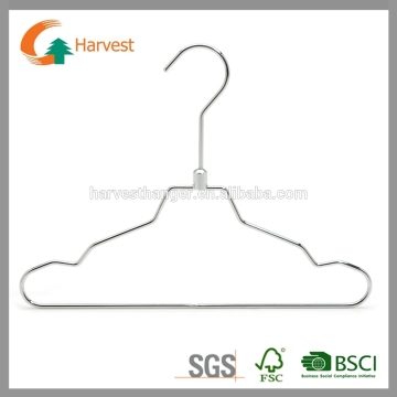 Chrome metal hangers for clothes with clips