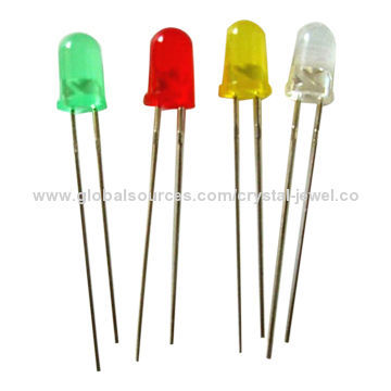 5mm White Round LEDs, Diodes Has Long Lifespan and High-reliability and Get Various Colors