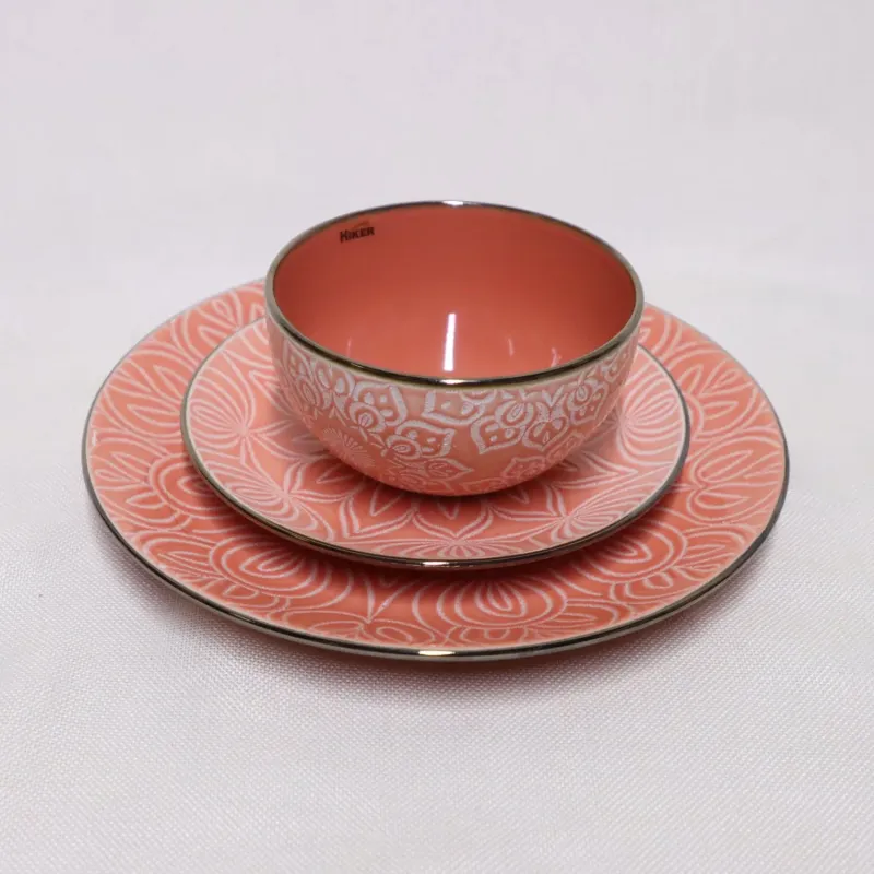Orange Glaze Stoneware Dinner Set