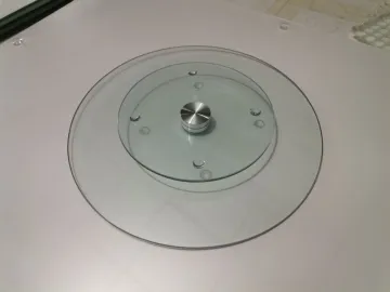 40cm tempered glass rotating plate