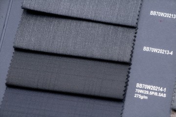 Charcoal Subtle Check Machine Washable Wool Fabric
