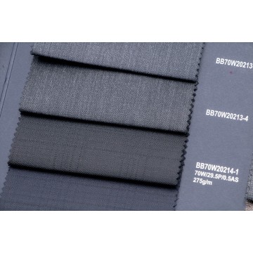 Charcoal Subtle Check Machine Washable Wool Fabric